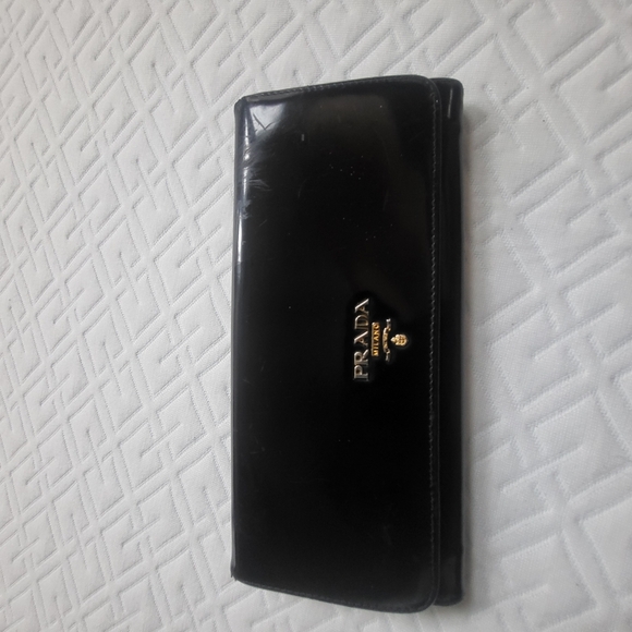 Prada Black Leather Long Wallet - Picture 1 of 8